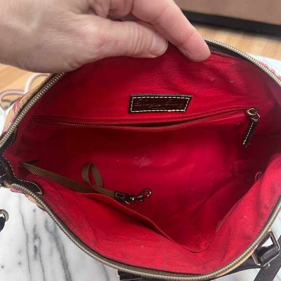 Dooney and Bourke Cabbage Rose Satchel Handbag with Shoulder strap - Picture 5 of 11